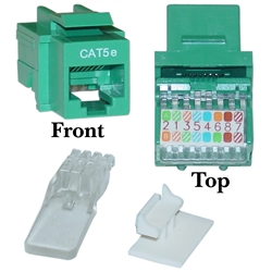 $3.19 - 311-120GR Cat5e Keystone Jack Green Toolless RJ45 Female